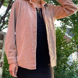 Chadwicks Tan Corduroy Button-Up Shirt